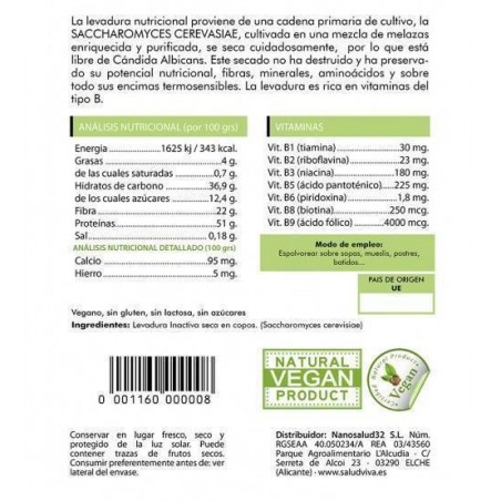 👩‍🍳 Levadura nutricional SaludViva Ecologica 125g