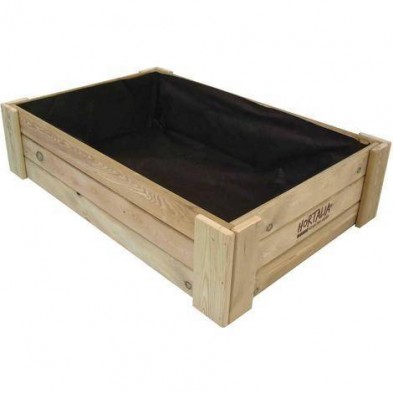 Cajón de cultivo de madera para vegetales con patas. 80 cm de ancho. Elija  la longitud.