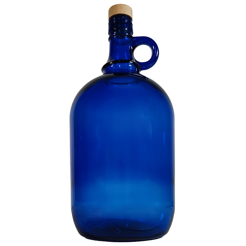 Garrafa azul de vidrio de murano para solarizar agua