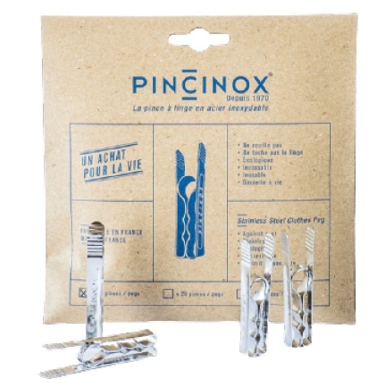 Pinzas para la ropa de acero inoxidable PINCINOX - Terreta neta