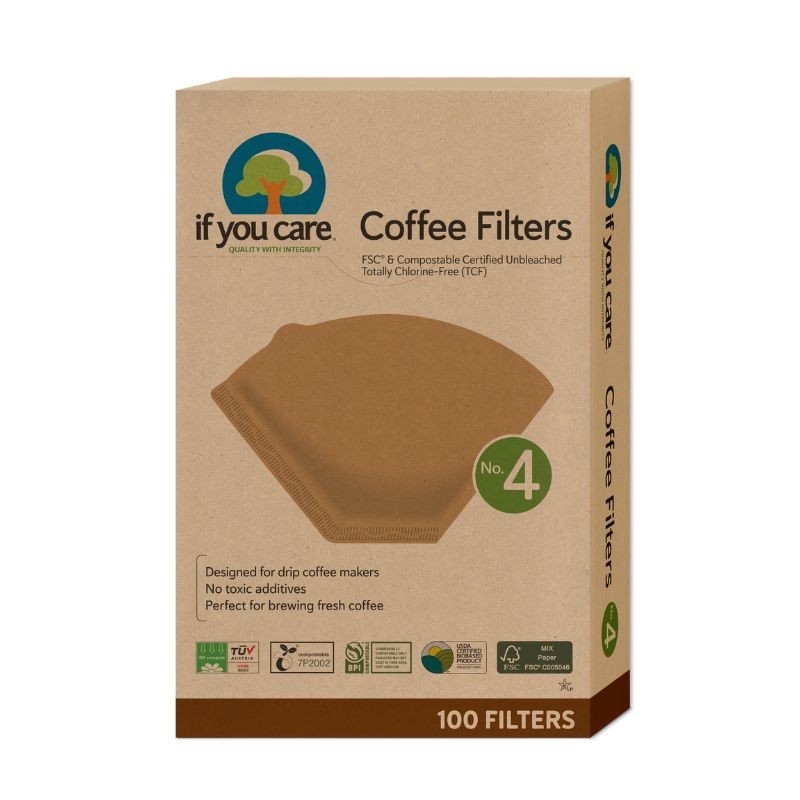 Filtros de papel ecológico para cafetera nº 4 - If you Care